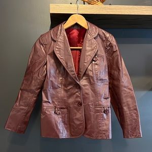 Vintage genuine leather jacket - size small
